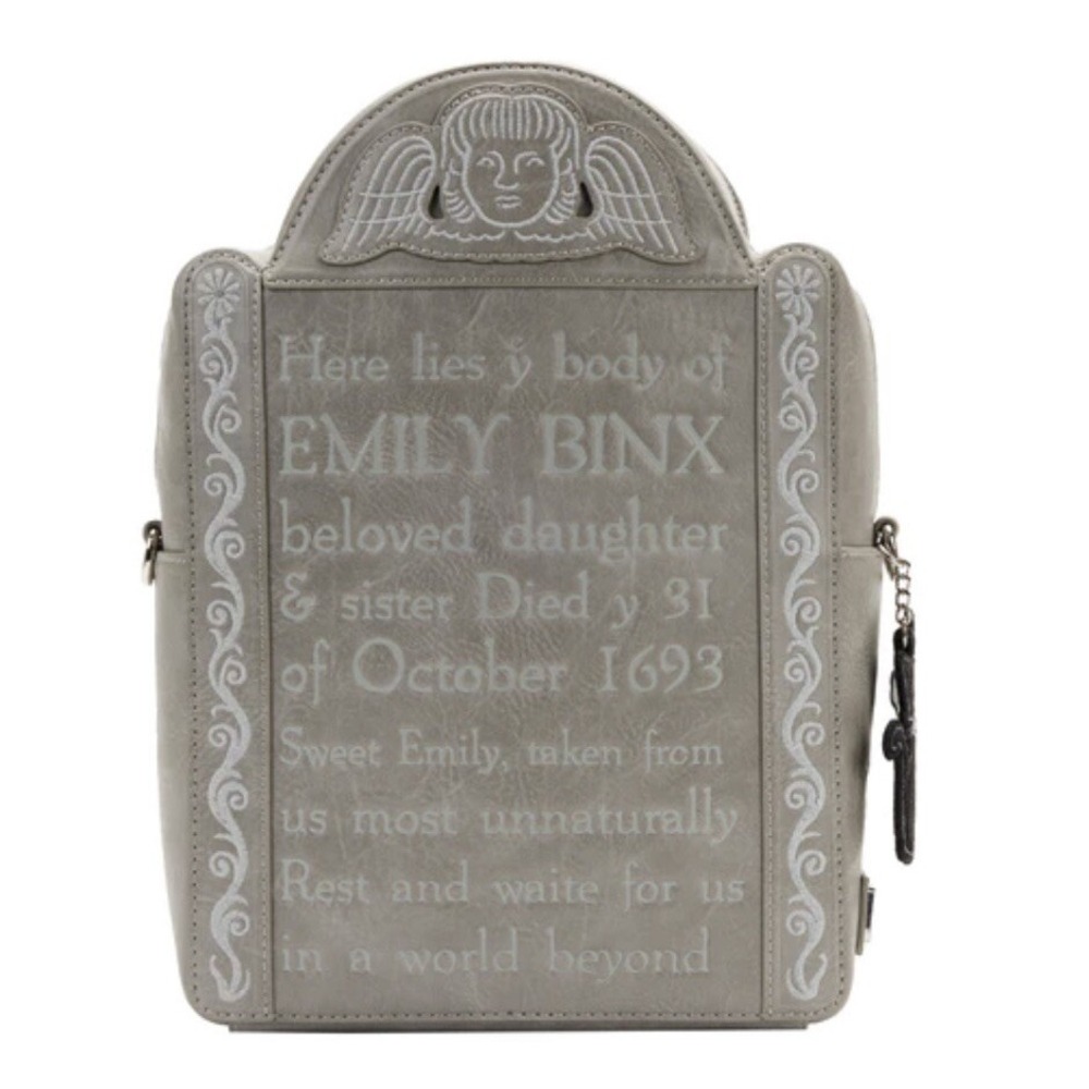 Loungefly Hocus Pocus Emily Binx Tombstone Bag Womens OS Grey Glow In Dark‎